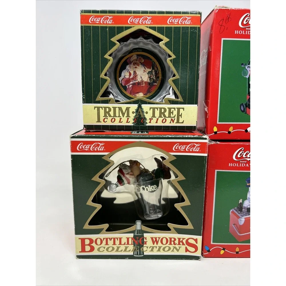 Coca Cola Enesco‎ Bottling Works Trim A Tree Christmas Tree Ornament Lot